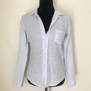 Frank & Eileen Barry Striped Button Down Blouse S